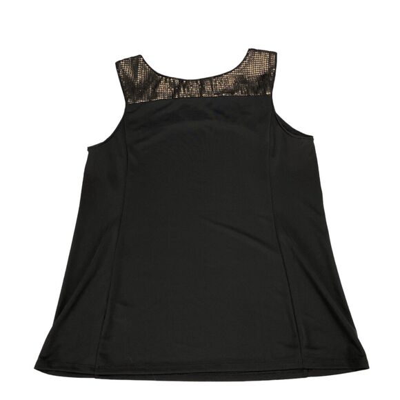 Narciso Rodriguez Tank Top Womens Large Black Gold Sequin Sleeveless Pullover - Picture 2 of 12